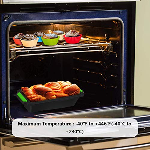 Juego de moldes de silicona antiadherentes para pan de tostadas, 12 en 1, de silicona antiadherente, molde para hornear de fácil liberación para pasteles caseros, panes, panqueques (11.5 pulgadas)