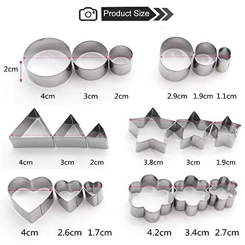 Juego de moldes para galletas, molde para galletas de acero inoxidable, molde para pasteles, galletas, dulces blandos, se puede usar como regalo para amigos y familiares (24 piezas)