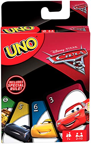 Juegos Mattel-Cars Uno, Juego de Cartas (FDJ15)