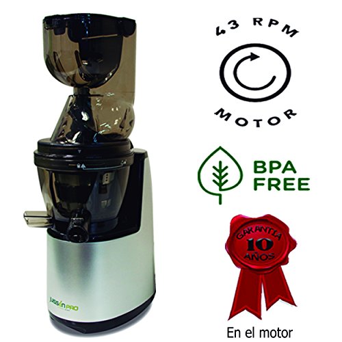 Juissen último modelo extractor zumo verde - Libre PVC - BPA FREE prensado en frio COLD PRESS Licuadora Exprimidor naranjas frutas Boca ancha 8cm - Garantía 10 años REGALO 4 EBOOK receta + kit tofu