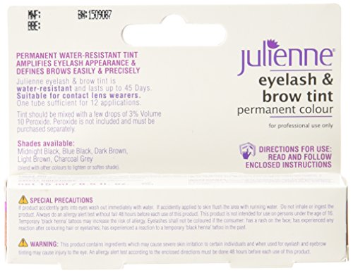 Julienne Eyelash and Eyebrow Permanent Light Brown 04 Colour Tint 15ml