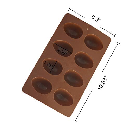 JUN Pascua 8 cavidades huevo forma antiadherente molde de silicona para molde de pasteles, molde de chocolate, molde de pudín, molde de silicona, molde de bandeja de hielo, molde para hornear (1)