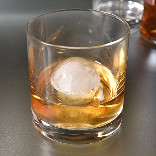 JUNGEN Bola de Hielo Molde Flexible Silicona Cubito de hielo bandeja Moldes 4 x 4,5 cm redondo hielo de pelota de esferas para vasos de Whisky cóctel o licor gafas (Negro)