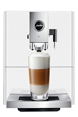 JURA A7 Independiente Máquina espresso Blanco 1,1 L 9 tazas Totalmente automática - Cafetera (Independiente, Máquina espresso, 1,1 L, Molinillo integrado, 1450 W, Blanco)