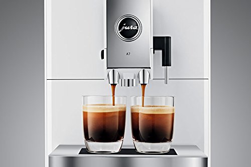 JURA A7 Independiente Máquina espresso Blanco 1,1 L 9 tazas Totalmente automática - Cafetera (Independiente, Máquina espresso, 1,1 L, Molinillo integrado, 1450 W, Blanco)