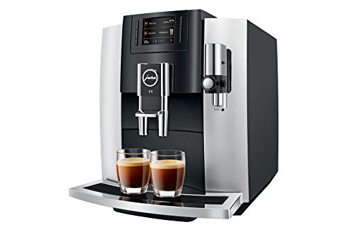 JURA E8 Chroom Independiente Máquina espresso 1,9 L Totalmente automática - Cafetera (Independiente, Máquina espresso, 1,9 L, Molinillo integrado, 1450 W, Negro, Cromo)