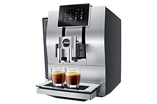 JURA Z8 Aluminium Independiente Máquina espresso Aluminio 2,4 L 20 tazas Totalmente automática - Cafetera (Independiente, Máquina espresso, 2,4 L, Molinillo integrado, 2450 W, Aluminio)