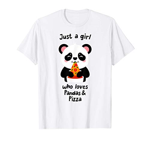 Just A Girl Who Loves Pizza and Pandas Camiseta