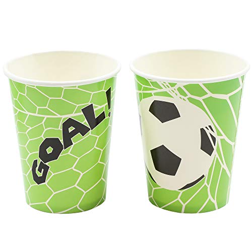 Juvale desechable de vajilla - Sirve 24 - Fiesta de fútbol - Cuchillos de plástico, cucharas, Tenedores, Platos de Papel, servilletas, Vasos