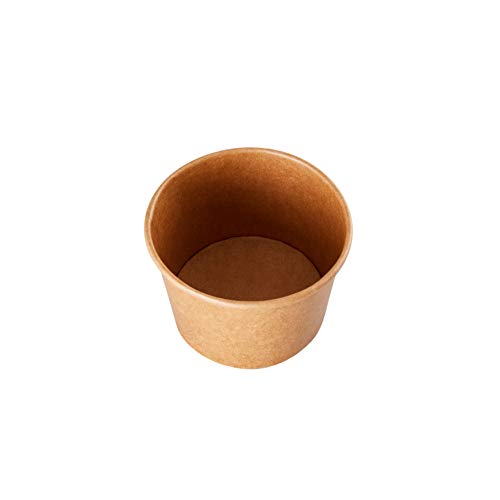 Juvale Papel Kraft Helado Copas - 100-count Desechables de 8 onzas Postre Cuencos de Comida fría o Caliente, artículos de Fiesta Copas Placer para Helado, Yogurt, Sopa, Brown