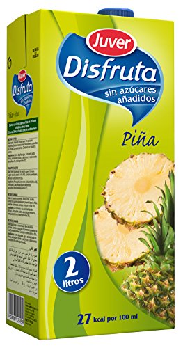 Juver - Disfruta - Bebida Refrescante con Zumo de Piña 2 litros - Pack de 6 (Total 12 litros)