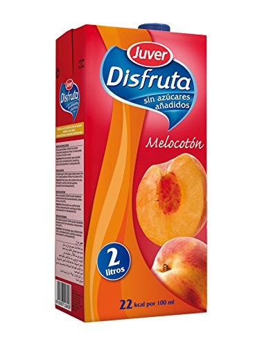 Juver - Melocotón, Bebida Refrescante Sin Azúcar, 2 L