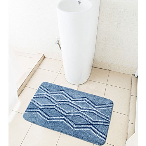 J&X Estera Suave Antideslizante Estera Absorbente del Lavabo Alfombra de baño Simple Tapete de Lavado a máquina de Felpudo Nuevo y Fresco (Color : B, Size : 50 * 80CM)