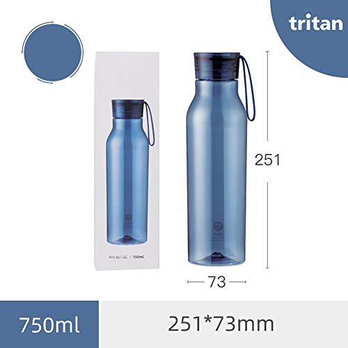 J＆Y Las Bebidas Botella de Deportes, Super-Capacidad de la Botella de Agua al Aire Libre Tritan Material para Bienestar de Verano Hombres y Mujeres para Adultos, Correr, Bicicletas, Gimnasio,Azul