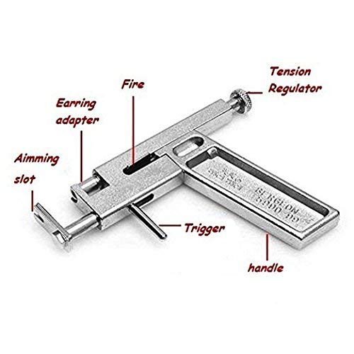 Jzhen Kit de Pistola de Piercing Profesional para Hacer Perforaciones en la Oreja
