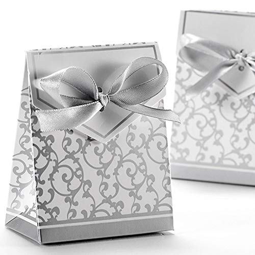 JZK 50 Plata favores cajas regalo bombones para boda baby shower cumpleaños bautizo graduación Navidad comunión partido