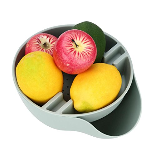 K-youth® Creative Bocadillo y Frutas Secas Caja de almacenaje,Multifuncional Caja De Almacenamiento para Servir de Bol para Aperitivos, nueces, núcleos con teléfono móvil Soporte (Azul)