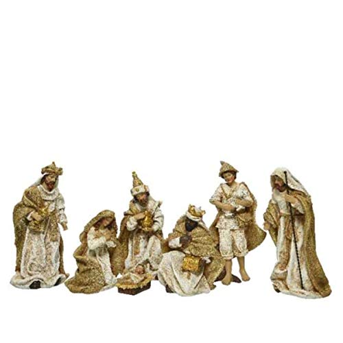 KAE - Set de belén navideño con Figuras de polirresina Tradicional de Navidad, 6 diseños Disponibles