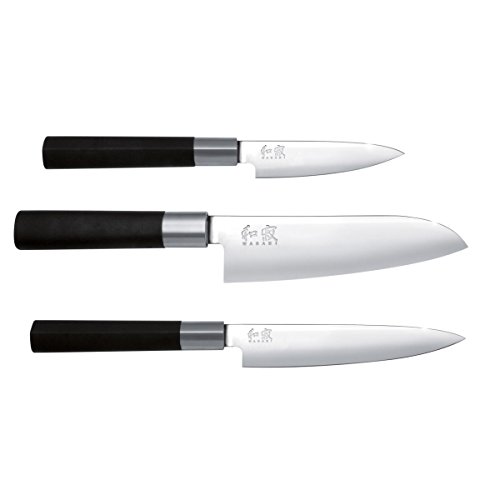 Kai Europe 67-W15 Wasabi Juego de 6710 P Cuchillo Multiusos, 6716S Santoku