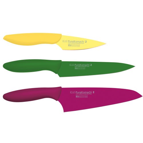 Kai Pure Komachi 2 – Juego de cuchillos cuchillo multiusos (5700 & 5701) & Cuchillo de verduras (5723)