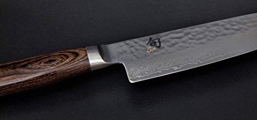 Kai Shun Premier Tim Mälzer TDM-1702 - Juego de cuchillos japoneses Santoku (hoja de 18 cm, piedra de afilar de Kai, AP-0305, incluye gamuza limpiadora)