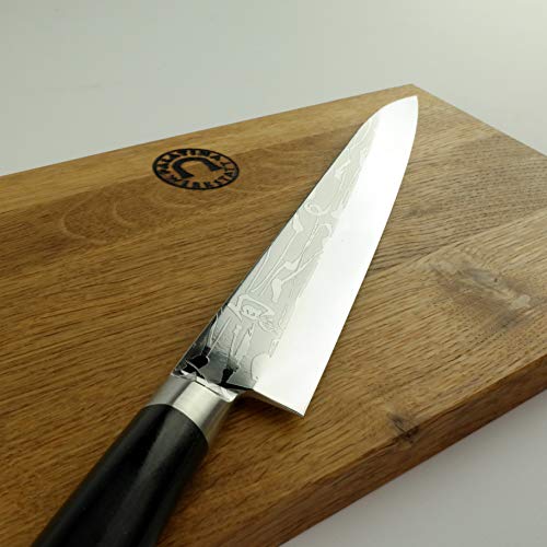 Kai Shun Pro SHO VG-0005 Deba Yanagiba - Juego de cuchillos (24 cm, tabla de cortar hecha a mano, madera de barril, 30 x 18 cm)
