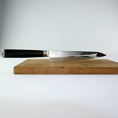 Kai Shun Pro SHO VG-0005 Deba Yanagiba - Juego de cuchillos (24 cm, tabla de cortar hecha a mano, madera de barril, 30 x 18 cm)