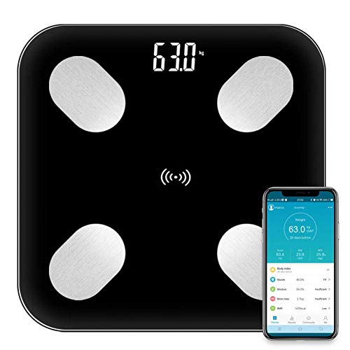 kaige Escala de Grasa Corporal Piso Científico Inteligente electrónica de LED Peso baño Digital balanzas Bluetooth WKY