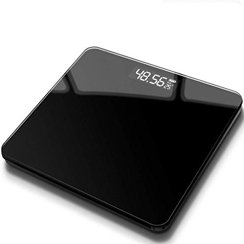 kaige Hogar Piso Escalas del Cuerpo Desarrollado Negro batería de Cristal Templado Pantalla Digital LCD Baño con un Peso Gimnasia WKY