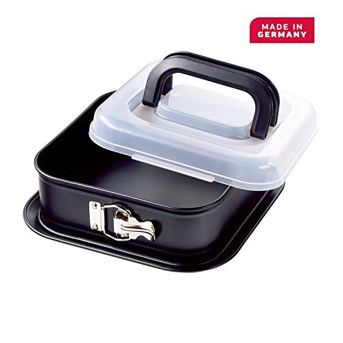 Kaiser Bake & Take Molde transportable Cuadrado, Negro, 24 x 24 cm