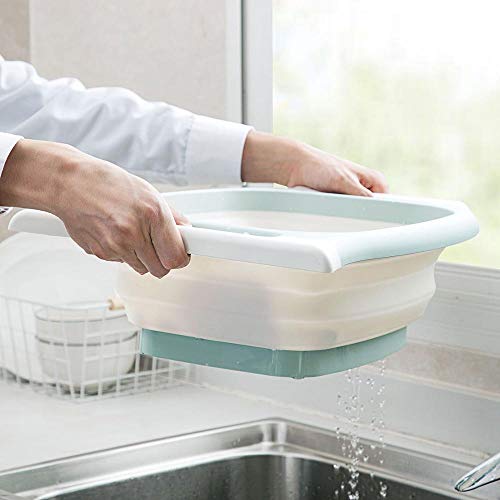 Kakymjxnj - Cesta de plástico para verduras y hortalizas plegable para lavabo, cocina, tabla de cortar multifuncional