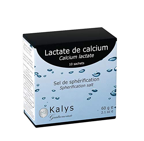 KALYS Molecular Cuisine Calcio Lactato Sal de esferificación 10 x 6 g