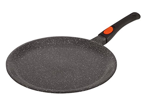 Kamberg - 0008050 - Sartén para crepes 24 cm - Mango Extraíble - Aluminio Fundido - Revestimiento Piedra antiadherente - Todos los incendios, incluida la inducción - Sin PFOA