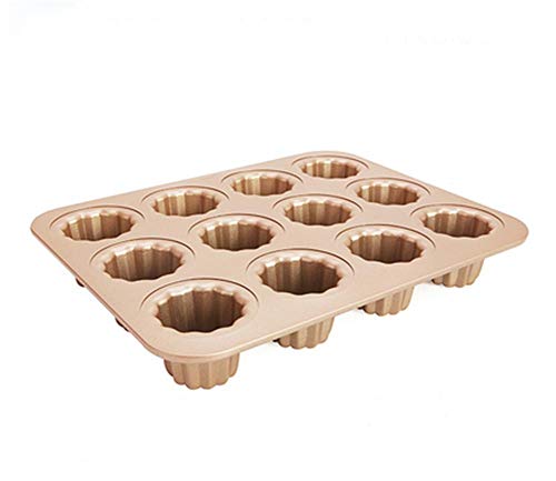 KAOPAN Cocina Panadería Maffen Cup Cake Mould 12 Incluso Copa 30L 32L Horno Hogar Batidor Antiadherente, wk9149 Square