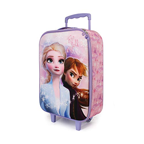 KARACTERMANIA Frozen Wind - Maleta Trolley Soft 3D, Multicolor