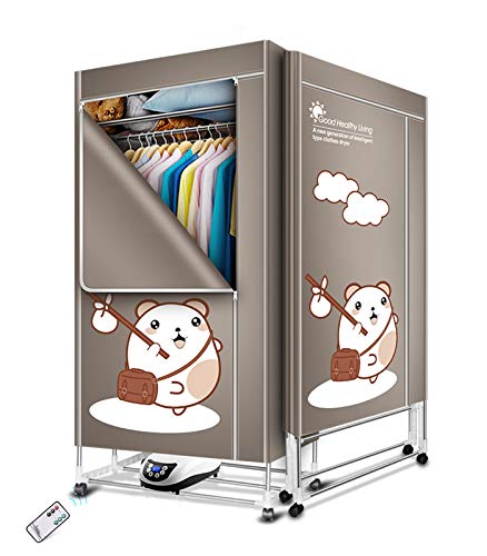 Kasydoff - Secador de ropa portátil 3 niveles, plegable, ahorro de energía, 1,7 m, temporizador digital automático con mando a distancia para casa de apartamentos