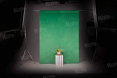 Kate 5x7ft/1.5x2.2m Microfibra Fondo Textured Verde Tela Telones Profesionales para fotografía Estudio Familiar para Adultos