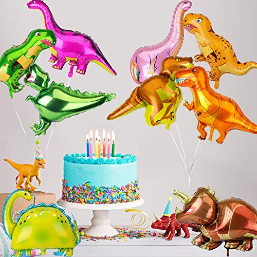 KATELOU Dinosaurio Globo de Helio, 9 Piezas Gigante Globos para Mundo jurásico Fiesta Birthday de niños, Animales Globo de Decoración, Foil Dinosaur Balloon Birthday Party Supplies Reutilizables