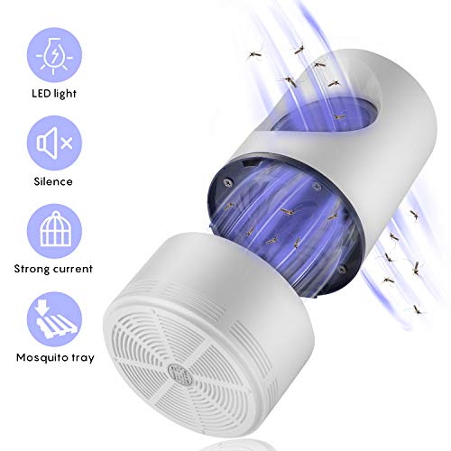 KATELUO Asesino de Mosquitos,Lámpara Antimosquitos –Mata Insectos con Luz Ultravioleta USB Sin Productos Químicos