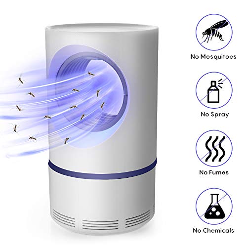 KATELUO Asesino de Mosquitos,Lámpara Antimosquitos –Mata Insectos con Luz Ultravioleta USB Sin Productos Químicos