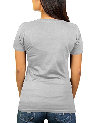 KaterLikoli - Camiseta de manga corta para mujer, diseño con texto "Fútbol" gris claro XXXL