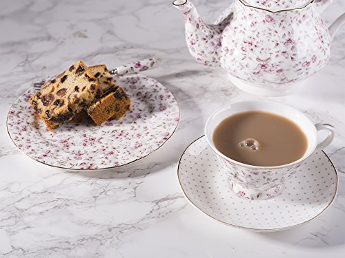 Katie Alice Ditsy White Floral Fine Bone China Afternoon Tea Set