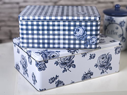 Katie Alice «Vintage Indigo», Cajas de Metal, Azul, 2 Piezas