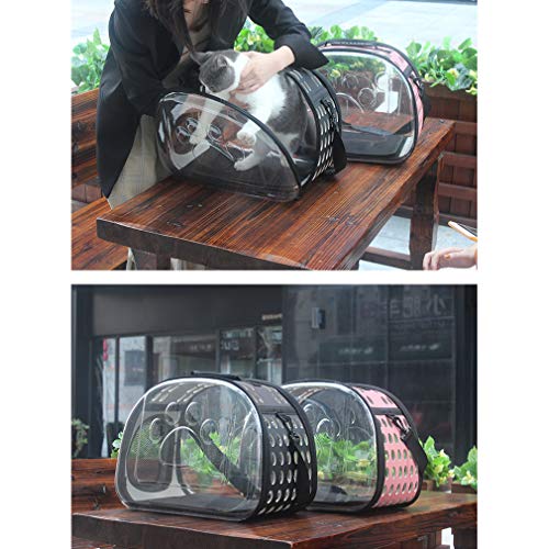 KDDEON Bolsa de Transporte para Mascotas Transparente Transpirable,Plegable Capazo de Mascotas Bolsas Impermeable Antideslizante