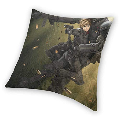 KDRW Appleseed Anime Square PillowThrow Funda de Almohada Cuadrada Decoración para el hogar Funda de Almohada Anime Multicolor 26 'x26