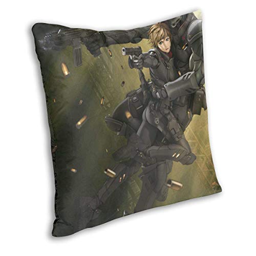 KDRW Appleseed Anime Square PillowThrow Funda de Almohada Cuadrada Decoración para el hogar Funda de Almohada Anime Multicolor 26 'x26