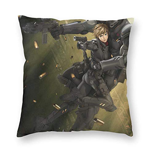 KDRW Appleseed Anime Square PillowThrow Funda de Almohada Cuadrada Decoración para el hogar Funda de Almohada Anime Multicolor 26 'x26