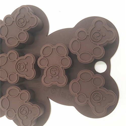 keepingcoox 2 unidades oso de peluche Hard Candy molde de silicona | Fondant y Pasta de Goma Mini hornear molde para decoración de pasteles, libre de BPA