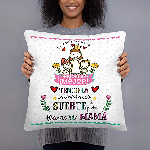 Kembilove Cojin Regalos día de la Madre – Regalos Originales para Mujeres – Cojines Originales con Frases Graciosas Te Amo mamá, Eres la Mejor – Regalos Originales para cumpleaños