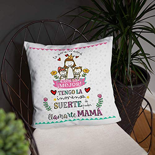 Kembilove Cojin Regalos día de la Madre – Regalos Originales para Mujeres – Cojines Originales con Frases Graciosas Te Amo mamá, Eres la Mejor – Regalos Originales para cumpleaños